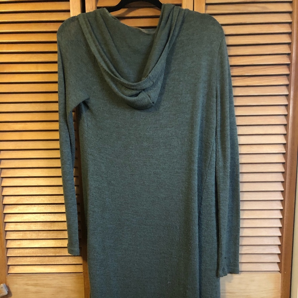 Army green cardigan